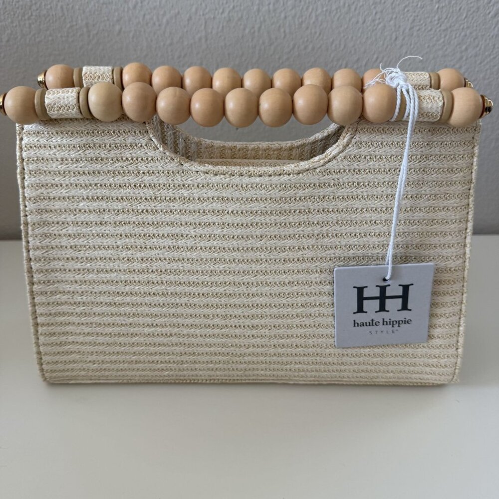 Haute Hippie Woven Straw Handbag NWT SUMMER BOHO